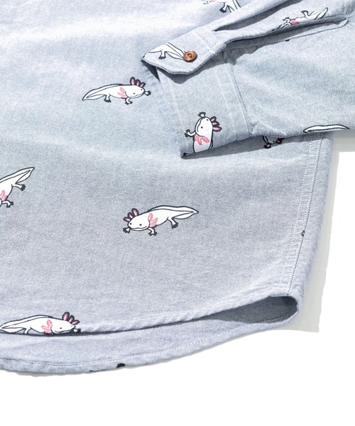 go slow caravan(ゴースローキャラバン)の「オックス 総柄プリント R/Gシャツ(シャツ/ブラウス・メンズ・ホワイト/ホワイト系その他2/ブルー/ネイビー・MEDIUM/LARGE/X-LARGE/SMALL)」の9枚目の写真