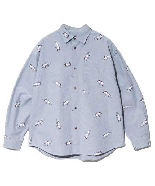 go slow caravan(ゴースローキャラバン)の「オックス 総柄プリント R/Gシャツ(シャツ/ブラウス・メンズ・ホワイト/ホワイト系その他2/ブルー/ネイビー・MEDIUM/LARGE/X-LARGE/SMALL)」の11枚目の写真