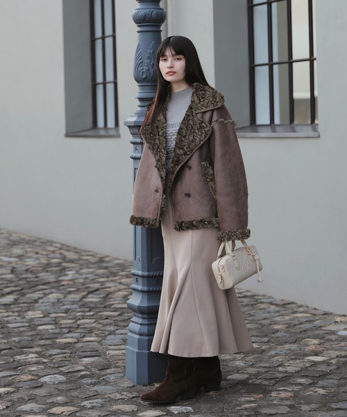 VIS（ビス）の「フェイクムートンジャケット（ブルゾン・レディース・ブラウン/キャメル・FREE）」の11枚目の写真