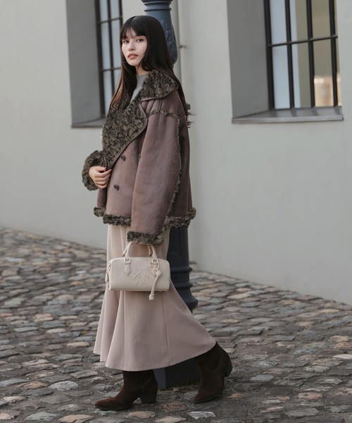 VIS（ビス）の「フェイクムートンジャケット（ブルゾン・レディース・ブラウン/キャメル・FREE）」の13枚目の写真