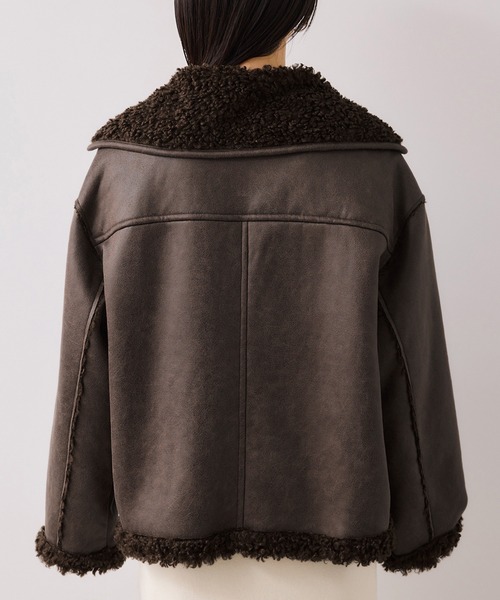 VIS（ビス）の「フェイクムートンジャケット（ブルゾン・レディース・ブラウン/キャメル・FREE）」の21枚目の写真