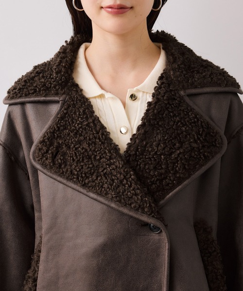 VIS（ビス）の「フェイクムートンジャケット（ブルゾン・レディース・ブラウン/キャメル・FREE）」の22枚目の写真