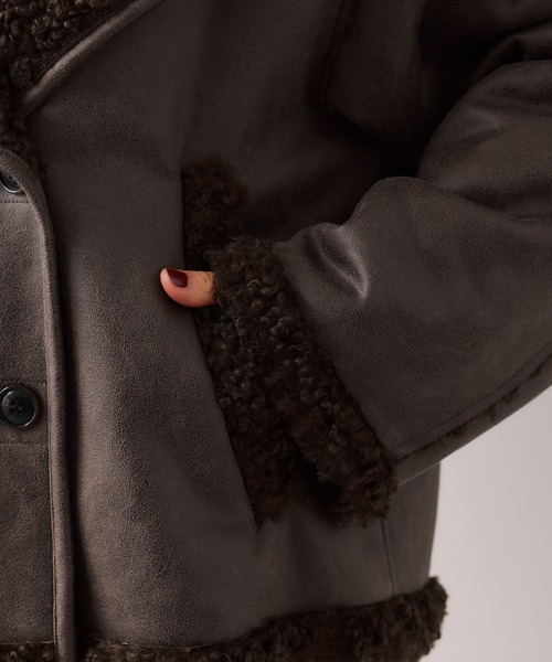 セール】フェイクムートンジャケット（ブルゾン）｜VIS（ビス）の