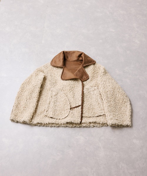 VIS（ビス）の「フェイクムートンジャケット（ブルゾン・レディース・ブラウン/キャメル・FREE）」の14枚目の写真