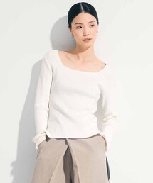 STUDIOUS（ステュディオス）の「【STUDIOUS/ステュディオス】SQUARE RIB KNIT/スクエアリブニットトップス（ニット/セーター・レディース）」