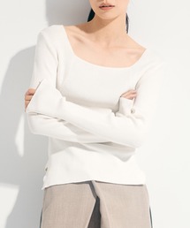 STUDIOUS | 【STUDIOUS/ステュディオス】SQUARE RIB KNIT/スクエアリブニットトップス(ニット/セーター)