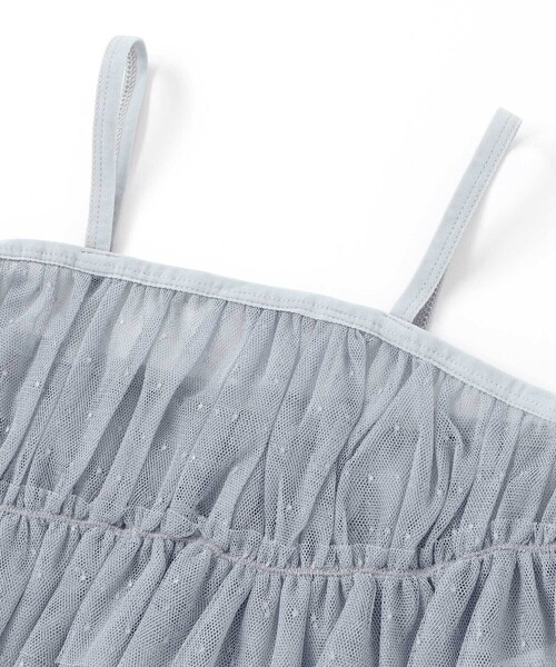 Noeil aime BeBe（ノイユエイムベベ）の「ラメチュールキャミｘ天竺ワンピースセット（ワンピース・キッズ・ブルー/ピンク・120cm/110cm/100cm/130cm）」の12枚目の写真