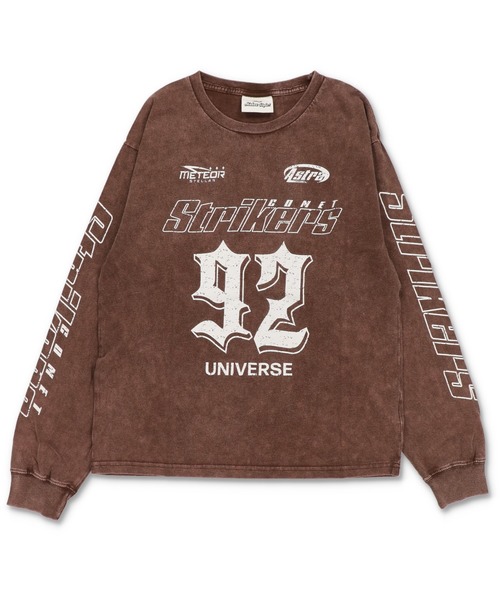 SPINNS(スピンズ)の「短丈ロングスリーブTシャツ/レーシングロゴ/ロンT/ショート丈(Tシャツ/カットソー・メンズ・ホワイト/ブラック系その他/ピンク系その他/ブラウン系その他・ONESIZE)」の2枚目の写真