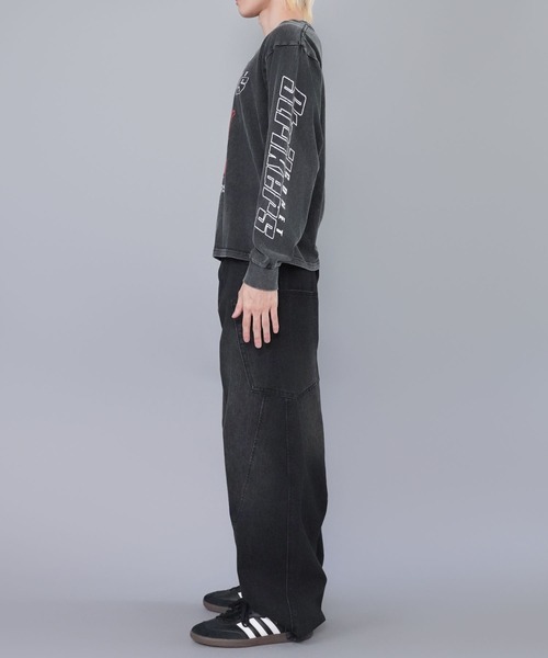 SPINNS(スピンズ)の「短丈ロングスリーブTシャツ/レーシングロゴ/ロンT/ショート丈(Tシャツ/カットソー・メンズ・ホワイト/ブラック系その他/ピンク系その他/ブラウン系その他・ONESIZE)」の9枚目の写真