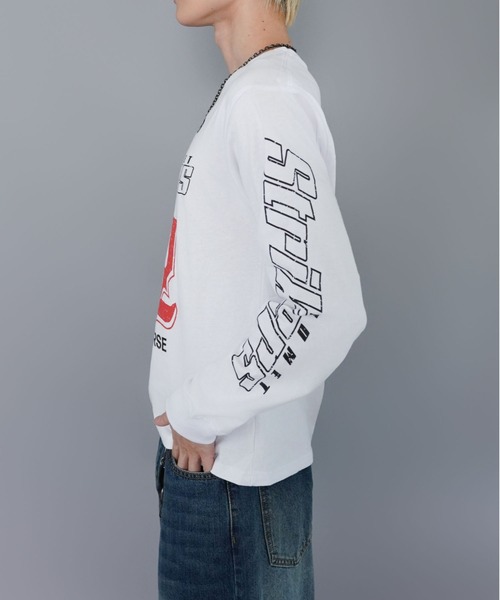 SPINNS(スピンズ)の「短丈ロングスリーブTシャツ/レーシングロゴ/ロンT/ショート丈(Tシャツ/カットソー・メンズ・ホワイト/ブラック系その他/ピンク系その他/ブラウン系その他・ONESIZE)」の11枚目の写真