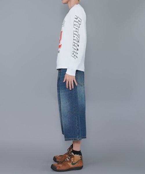 SPINNS(スピンズ)の「短丈ロングスリーブTシャツ/レーシングロゴ/ロンT/ショート丈(Tシャツ/カットソー・メンズ・ホワイト/ブラック系その他/ピンク系その他/ブラウン系その他・ONESIZE)」の6枚目の写真