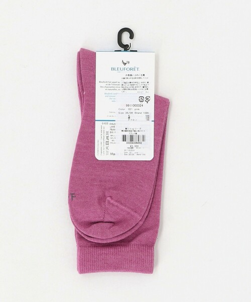 BLEU FORET（ブルーフォレ）の「＜BLEU FORET＞W/SI ソックス（ソックス/靴下・レディース・グレー系/ワイン/ブラック/ホワイト・36/38）」の14枚目の写真