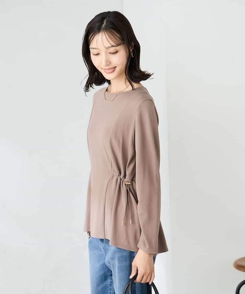 a.v.v(アーヴェヴェ)の「サイドドロストトップス(Tシャツ/カットソー・レディース・モカ/ブラック・38/40)」の21枚目の写真