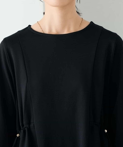 a.v.v(アーヴェヴェ)の「サイドドロストトップス(Tシャツ/カットソー・レディース・モカ/ブラック・38/40)」の11枚目の写真