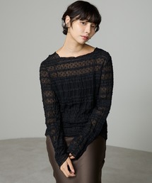 SOTT | Lace Sheer Frill Top / レースシアーフリルトップス(シャツ/ブラウス)