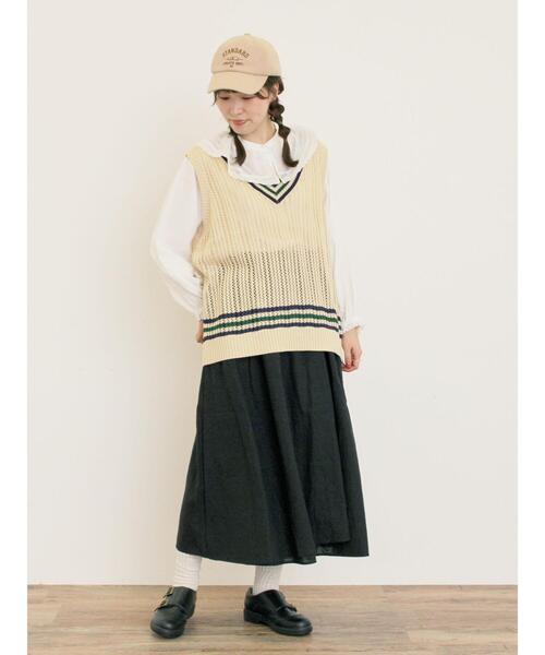 SM2（エスエムツー）の「ライン入りベスト（ベスト・レディース・ネイビー/グリーン/クリーム・F）」の10枚目の写真