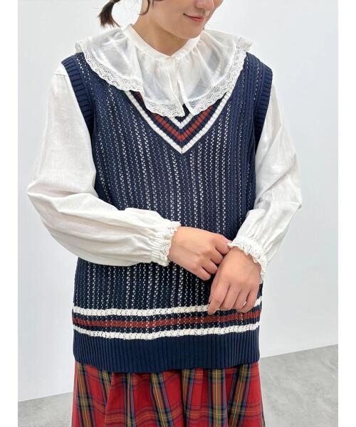 SM2（エスエムツー）の「ライン入りベスト（ベスト・レディース・ネイビー/グリーン/クリーム・F）」の13枚目の写真