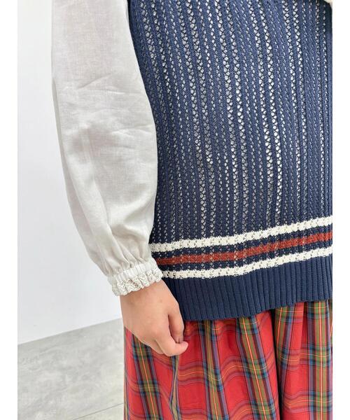 SM2（エスエムツー）の「ライン入りベスト（ベスト・レディース・ネイビー/グリーン/クリーム・F）」の16枚目の写真