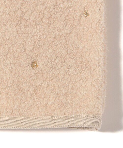 セール】【SHIPS別注】assiette:ウール混 ボア 刺繍 ベスト（ベスト