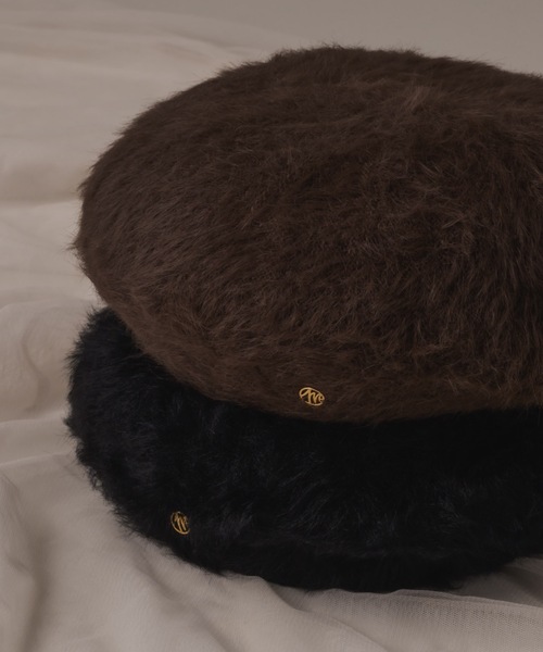 muku（ムク）の「BERET / FUR（ハンチング/ベレー帽・レディース・ブラック/ブラウン・FREE）」の20枚目の写真