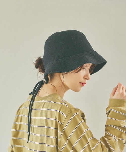 studio CLIP(スタディオクリップ)の「サーモバックリボンハット(ハット・レディース・ブラック/ナチュラル・FREE)」の3枚目の写真