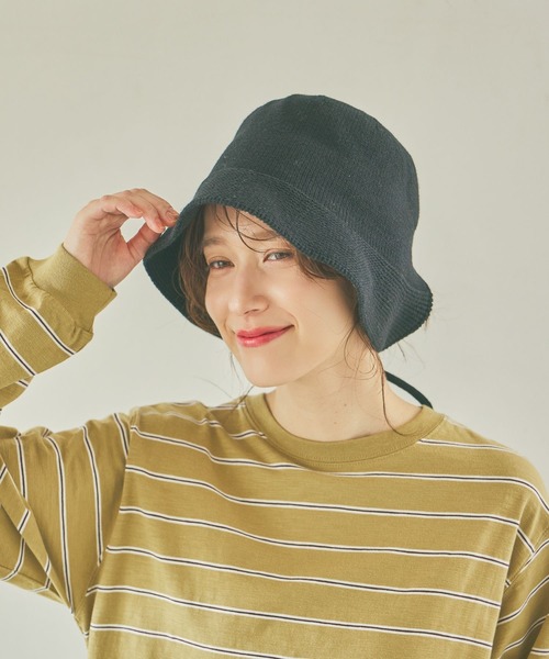 studio CLIP(スタディオクリップ)の「サーモバックリボンハット(ハット・レディース・ブラック/ナチュラル・FREE)」の4枚目の写真