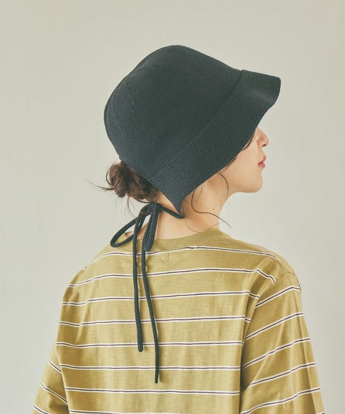 studio CLIP(スタディオクリップ)の「サーモバックリボンハット(ハット・レディース・ブラック/ナチュラル・FREE)」の6枚目の写真