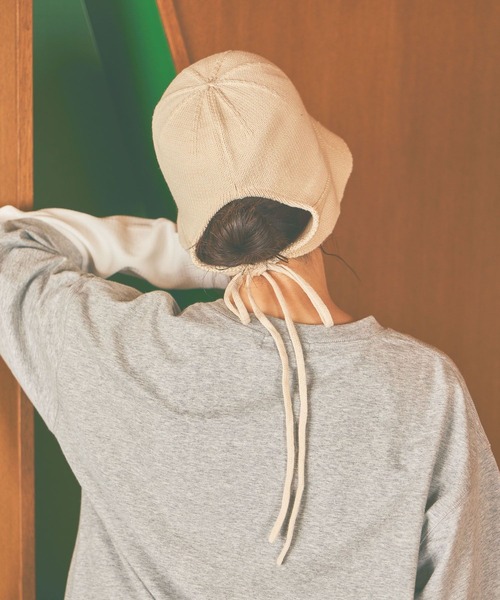 studio CLIP(スタディオクリップ)の「サーモバックリボンハット(ハット・レディース・ブラック/ナチュラル・FREE)」の7枚目の写真