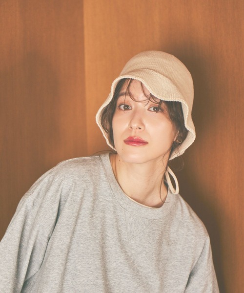 studio CLIP(スタディオクリップ)の「サーモバックリボンハット(ハット・レディース・ブラック/ナチュラル・FREE)」の12枚目の写真