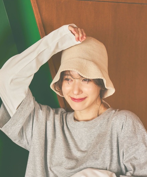 studio CLIP(スタディオクリップ)の「サーモバックリボンハット(ハット・レディース・ブラック/ナチュラル・FREE)」の13枚目の写真