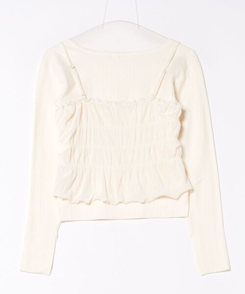 archives（アルシーヴ）の「ベロアシャーリングビスチェ×リブニットプルオーバーＳＥＴ（アンサンブル・レディース・グレー/アイボリー/ブラック/ピンクベージュ・MEDIUM）」の14枚目の写真