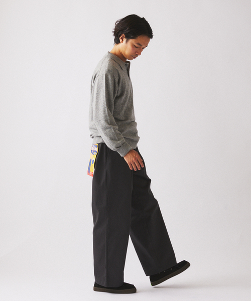 JOURNAL STANDARD relume（ジャーナルスタンダード　レリューム）の「COLLINS VILLE WOOL / コリンズ ビル ウールニット ポロシャツ（ニット/セーター・メンズ・ベージュ/ブラックミックス/ライトグレー・LARGE/MEDIUM）」の5枚目の写真