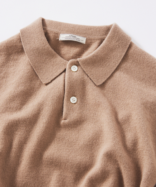 JOURNAL STANDARD relume（ジャーナルスタンダード　レリューム）の「COLLINS VILLE WOOL / コリンズ ビル ウールニット ポロシャツ（ニット/セーター・メンズ・ベージュ/ブラックミックス/ライトグレー・LARGE/MEDIUM）」の20枚目の写真