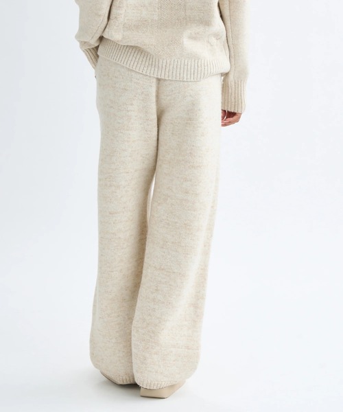 BILLABONG(ビラボン)の「BILLABONG レディース KNIT LONG PANTS ロングパンツ 【2025年秋冬モデル】 @autumn /ビラボンセットアップ対応ウエストゴムニットワイドパンツ(その他パンツ・レディース・アイボリー/スミクロ・MEDIUM/LARGE)」の8枚目の写真