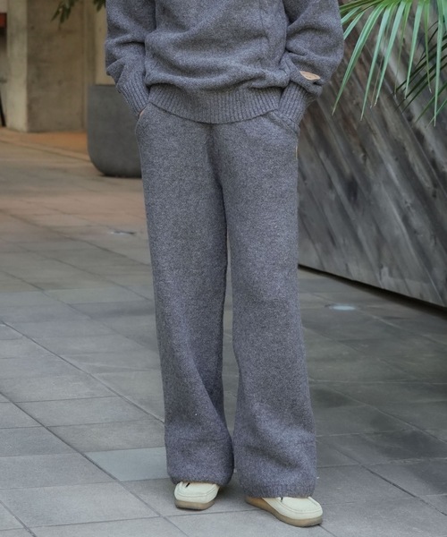 BILLABONG(ビラボン)の「BILLABONG レディース KNIT LONG PANTS ロングパンツ 【2025年秋冬モデル】 @autumn /ビラボンセットアップ対応ウエストゴムニットワイドパンツ(その他パンツ・レディース・アイボリー/スミクロ・MEDIUM/LARGE)」の13枚目の写真