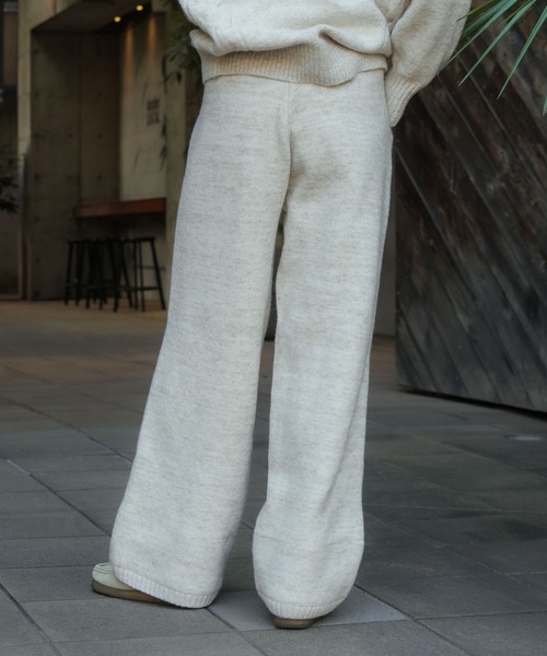 BILLABONG(ビラボン)の「BILLABONG レディース KNIT LONG PANTS ロングパンツ 【2025年秋冬モデル】 @autumn /ビラボンセットアップ対応ウエストゴムニットワイドパンツ(その他パンツ・レディース・アイボリー/スミクロ・MEDIUM/LARGE)」の22枚目の写真