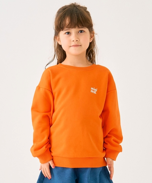 minimal（ミニマル）の「ワンポイント裏毛プルオーバー（スウェット・キッズ・ブラック/オレンジ/トップグレー/ブルー/ピンク/レッド・120cm/130cm/140cm/90cm/110cm/100cm）」の6枚目の写真