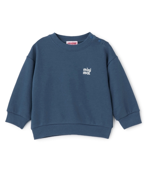 minimal（ミニマル）の「ワンポイント裏毛プルオーバー（スウェット・キッズ・ブラック/オレンジ/トップグレー/ブルー/ピンク/レッド・120cm/130cm/140cm/90cm/110cm/100cm）」の4枚目の写真