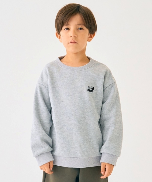 minimal（ミニマル）の「ワンポイント裏毛プルオーバー（スウェット・キッズ・ブラック/オレンジ/トップグレー/ブルー/ピンク/レッド・120cm/130cm/140cm/90cm/110cm/100cm）」の3枚目の写真