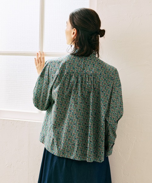 リバティプリントスタンドブラウス（シャツ/ブラウス）｜LA MARINE