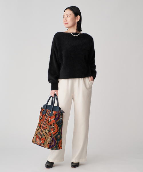 VERMEIL par iena(ヴェルメイユパーイエナ)の「FOX 70 Blend Knit(ニット/セーター・レディース・ライトグレー/ブラック・FREE)」の22枚目の写真