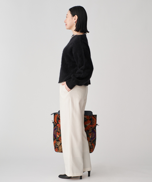 VERMEIL par iena(ヴェルメイユパーイエナ)の「FOX 70 Blend Knit(ニット/セーター・レディース・ライトグレー/ブラック・FREE)」の21枚目の写真