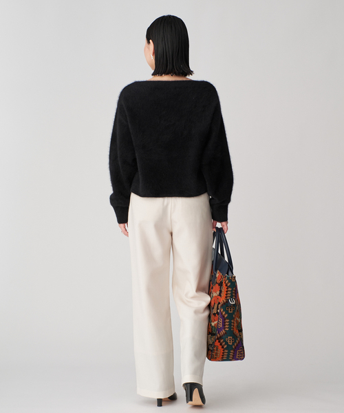 VERMEIL par iena(ヴェルメイユパーイエナ)の「FOX 70 Blend Knit(ニット/セーター・レディース・ライトグレー/ブラック・FREE)」の20枚目の写真