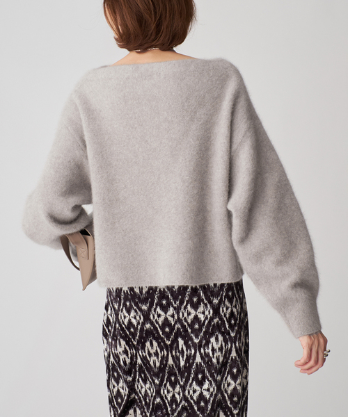VERMEIL par iena(ヴェルメイユパーイエナ)の「FOX 70 Blend Knit(ニット/セーター・レディース・ライトグレー/ブラック・FREE)」の18枚目の写真