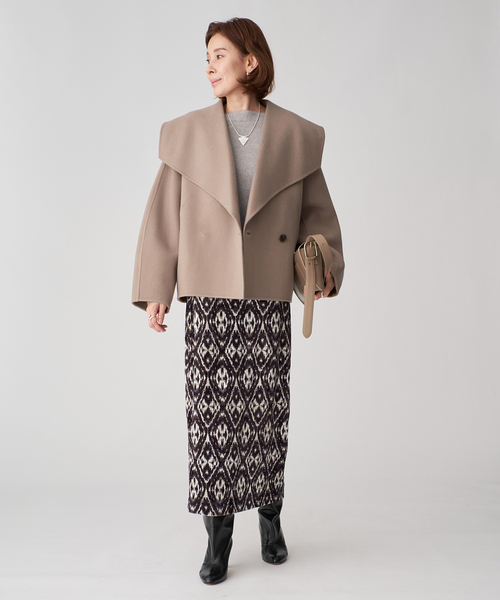 VERMEIL par iena(ヴェルメイユパーイエナ)の「FOX 70 Blend Knit(ニット/セーター・レディース・ライトグレー/ブラック・FREE)」の12枚目の写真