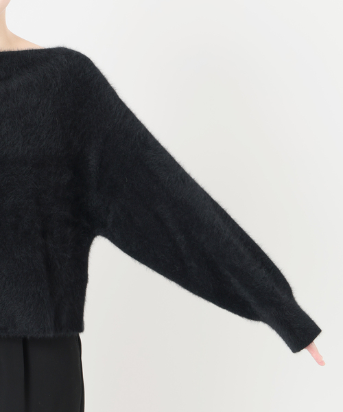 VERMEIL par iena(ヴェルメイユパーイエナ)の「FOX 70 Blend Knit(ニット/セーター・レディース・ライトグレー/ブラック・FREE)」の7枚目の写真