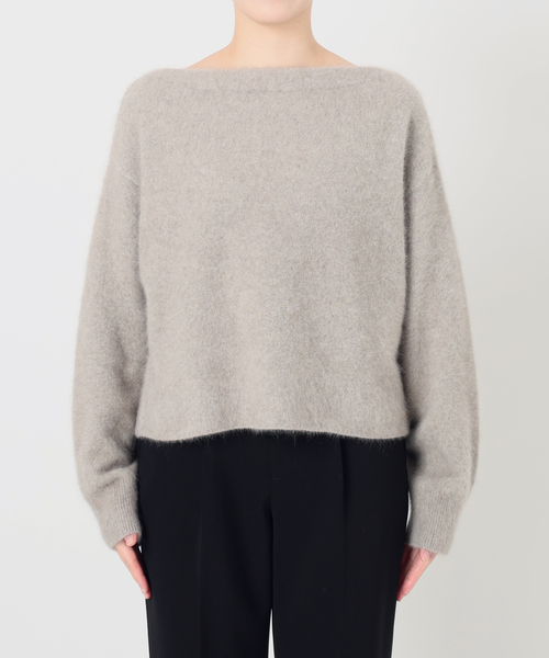 VERMEIL par iena(ヴェルメイユパーイエナ)の「FOX 70 Blend Knit(ニット/セーター・レディース・ライトグレー/ブラック・FREE)」の4枚目の写真