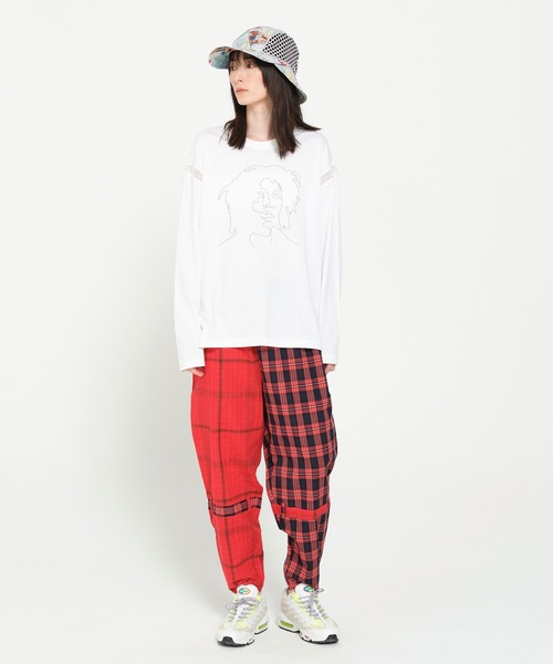 STOF（ストフ）の「MIX CHECK BONTAGE PANTS（その他パンツ・メンズ・レッド/ブラック・S/M）」の8枚目の写真