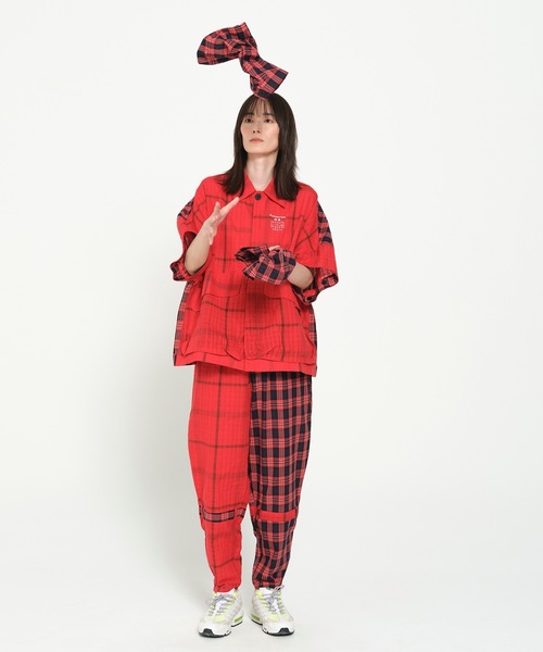 STOF（ストフ）の「MIX CHECK BONTAGE PANTS（その他パンツ・メンズ・レッド/ブラック・S/M）」の14枚目の写真