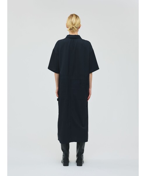 mizuiroind（ミズイロインド）の「mizuiro ind ペインターライクワンピース（ワンピース・レディース・ネイビー/ライトグレー/グレー/ブラック・FREE）」の7枚目の写真